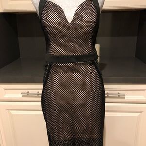 Black knee length dress